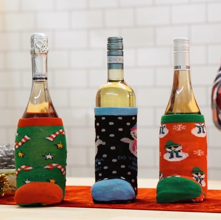 Wine Bottle in sock