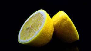 Lemons Cut in Two