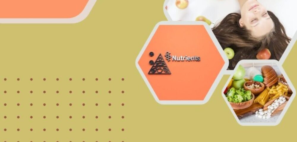 a woman covered with fruits, fighting the causes of nutrient deficiencies